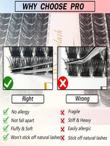MIOFIA 384pcs Cluster D Curl Lash High Capacity DIY Eyelash Extensions Book Lash Length 8-16mm, Freely Combinable Suit For Beginner, Long Lasting Individual Lashes Mixed Style Lash Clusters Extensions DIY Cluster Lash At Home Makeup Beauty Fake Lash Extensions For Enlarge Your Eyes, DIY At Home - D - Xem 4