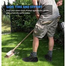 200 fundas desechables para zapatos antideslizantes, XL, se adapta a hombres de EE. UU. 9 - 13/ mujeres de EE. UU. 10 - 12, botines antideslizantes, impermeables, banda elstica, suela de silicona - inicial - Ver 5