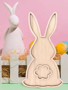 1个复活节兔子和复活节彩蛋图案木质托盘，复活节木质托盘，复活节派对用品，复活节装饰，复活节派对装饰，复活节中心装饰品，兔子装饰，蛋糕装饰，复活节家居厨房装饰，桌面装饰，家居装饰，春季装饰，节日派对礼物，复活节装饰，复活节彩蛋寻宝派对装饰，复活节礼物 - 復活節 - 查看 9