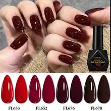 4支/套 FOUR LILY 10ml 彩色凝胶指甲油套装 - 鲜艳红色系，高饱和度，持久光泽，不含酒精，适合居家和美甲沙龙使用，理想的圣诞礼物，必备美甲产品 | 亮丽指甲油 | 凝胶指甲油，美甲用品 - 彩色 - 查看 8
