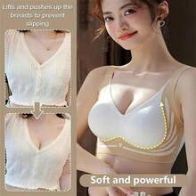 Wire-Free Push-Up Bra - Lifting And Anti-Sagging Design, Comfortable And Unrestricted, 1 Pack, Four Colors Available - Beige - View 4