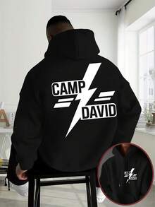 Bluzy z kapturem męskie - Czarne - Zobacz 1