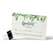 Andaz Press Greenery Leaves Appointment Business Cards For Hair Salon, Client Reminder, Office, Massage, Grooming, Dental, Medical Doctor, Therapist, Hair Stylist, Nail Salon, 100-Pack, 2 X 3.5-Inch - ColorG - 查看 3