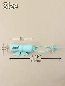 Custom Lipstick Case With Name, Holder, Personalized Holder, Lip Balm Holder, Customized Lip Gloss Holder Keychain, Customizable Bow Lipstick Protective Case, Valentine'S Day, Birthday Gifts, Silicone, Travel Essentials, Wedding Accessories, Family, Couple, Sisters, Friend, Mom - Style a - View 5