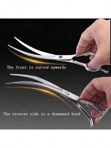 1把银色宠物弯剪，日本不锈钢狗狗修毛剪，宠物修毛剪，猫狗用品 - 彩色 - 查看 3