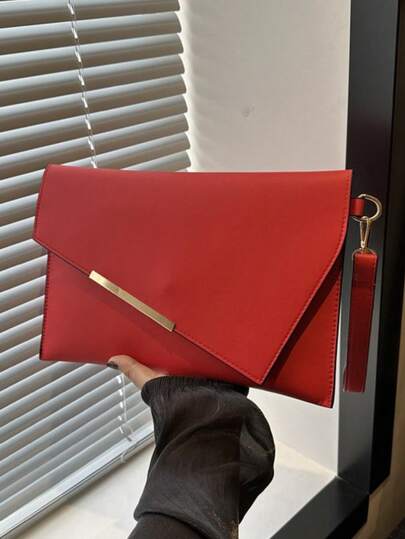 New Fashion Large Capacity Envelope Clutch Bag, High-End Niche Design Evening Party Chic Handbag