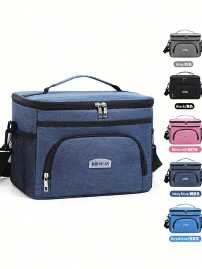 1pc Lunch Bag For Women, Large Capacity Insulated Lunch Box For Men, Student Thickened Cute Lunch Bag, Reusable Lunch Tote Bag, Portable Picnic Ice Bag For Work, Picnic, School Or Travel Lunch Box Bag School Supplies Stuff Accessories Bag For School School Accessories School Stuff