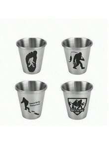 2/4/6/8盎司，葡萄酒杯，扑克图案304不锈钢葡萄酒杯，2盎司，现代简约风格，KQ扑克元素直筒不锈钢杯，办公休闲两用，圆柱形便携防漏304不锈钢杯，春季野餐必备，情人节派对必备，营造氛围 - 彩色 - 查看 12