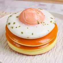 1pc Soft Slow Rebound Realistic Tart, Bite Into Flowing Yolk Layered Cake, Sweet Dessert Squeeze Toy, Home Decor Display - Multicolor - View 12