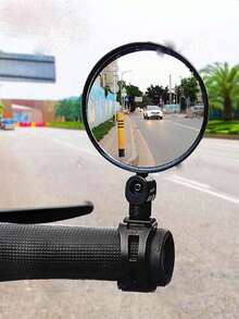 Bicycle Strap Rearview Mirror, Motorcycle Folding Mirror, Adjustable Rotating Rearview Mirror For Bicycles, Motorcycles, And Electric Vehicles, Blind Spot Mirror, Car Mount, Motorcycle Rearview Mirror Mount, Motorcycle Accessories/Rearview Mirror Accessories - Black - View 1