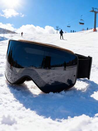 Överdimensionerade skidglasögon med dubbla lager och skumbeläggning, unisex par/syskon vinter utomhussporter enkel-/dubbelbräda skidåkning skyddsglasögon