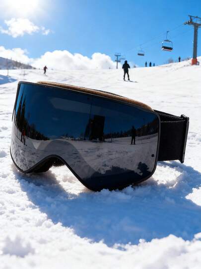 Oversized Double-Layer Foam Coated Ski Goggles, Unisex Couples/Siblings Winter Outdoor Sports Single/Dual Board Skiing Protective Eyewear