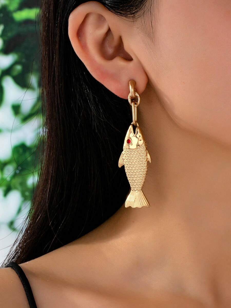 New Design Earrings, Fresh Ocean Style Fish Eye Stud Earrings