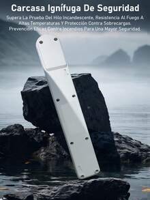 Regleta Multicontacto con 6 Tomas, Cable de Extensión de 1M, Ideal para Dormitorio, Hogar, Dormitorio u Oficina, Disponible en Negro y Blanco - ps014-2 piezas - Ver 5