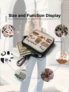 1pc Dog Print Semi-Transparent Dog Treat Bag, Pet Training Set With Hook And Zipper - Pet Poop Bag, Small Dog Pet Training Walking Bag - Multicolor - View 4