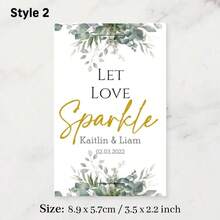 50pcs Custom Wedding Sparkler Tags, Wedding Labels, Minimalist Greenery Firework Labels,Party Top - Multicolor 5 - View 4