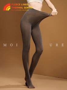 A Pair Of Women's Autumn And Winter Non-Fleece Single-Layer Skin-Through Tight Pants, Fashionable And Elegant Solid Color, High-Waisted, Belt-Cinching, Leg-Shaping Tights, Suitable For Business, Office, Casual, Festival, Valentine's Day And Daily Use. Suitable Temperature: 5-15℃ - Multicolor - View 8