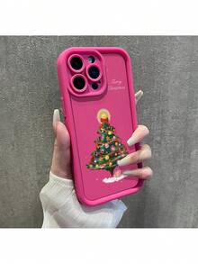 Fundas protectora de teléfono con Diseño Árbol De Navidad Festivo Colorido regalo de moda minimalista interesante para hombres y mujeres, adecuado para  16/15/15Pro/15ProMax/14/13/12/11/XsMAX,  17,  Max Series,A14/A15/S23 Ultra/A50/A12/A32/A52/A72/A51/A21S/A13/A14/S22 Ultra/S23/A33/A53/S20 FE,Protección completa contra caídas, resistencia a impactos y prevención de rayaduras,diseño creativo y de moda para hombres y mujeres - Bordó - Ver 3