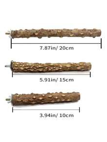 Natural Sichuan Pepper Wood Leiothrix, Mynah, Painted Bunting, Cockatiel Claw Grinding Stick, Bird Perch, Cage Accessories - Khaki - View 5