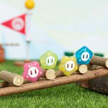 新款蘑菇圆形仓鼠硅胶摇杆帽按钮贴纸配件，兼容Switch NS和OLED控制器 - 彩色 - 查看 3