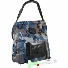 Bolsa de Ducha Porttil, Regadera de Colgar para Exteriores con Cabezal y Manguera, Calefaccin Porttil, para Acampar Al Aire Libre, Playa, Natacin, Senderismo, Viajes, 20L, Negro - Camuflaje - Ver 2