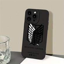 Fast EU Shipping (DE & ES) Phone Case With The Anime A-Attack On T-Titan, Compatible With IPhone Models 17, 16E, 16, 15, 14, 13, 12, 11, Mini, Pro, Max, Air, X, XR, XSMAX, 8 And 7 Plus, Designed To Prevent Falls With A Soft TPU Back Cover. - 黑色 - 查看 6