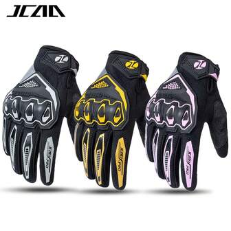 MJMOTO New Women Pink Motorcycle Riding Gloves Touch Screen Motorcyclist Bicycle Gloves Anti-Fall Motocross Racing Gloves