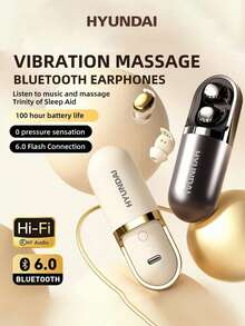 HYUNDAI S13 New Bluetooth Earphones With Beauty Vibration Massage Function, Adjustable Skin-Friendly Material, Semi-In-Ear, Long Battery Life, High-Quality Audio For Music, Gaming, Calls, Wireless Earbuds Compatible With Smartphones & Computers, Gift For Women - Multicolor - View 1