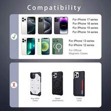 磁吸式车载充电器，15W快速无线车载充电器手机支架，兼容 17/16/15/14/13/12 Pro Max/Plus/Mini - 均碼 - 查看 8