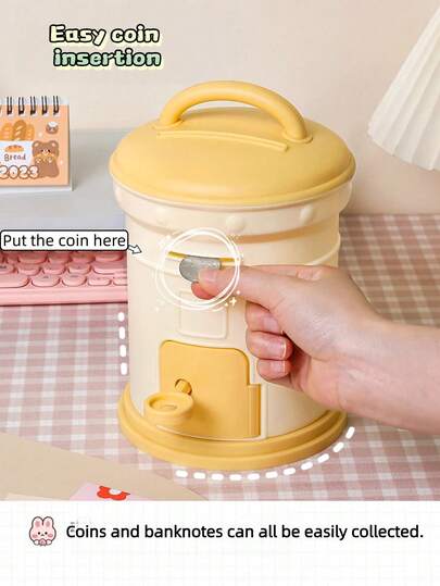 1pc Cute Piggy Mailbox Coin Bank, Funny Savings Box, Desktop Coin Jar, Children's Piggy Bank, Birthday/New Year Gift