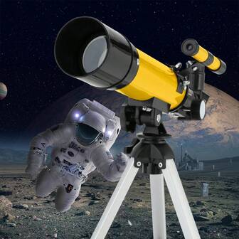 The 90x Zoom F36050 Astronomical Telescope Comes In A Variety Of Colors For You To Choose From. It Is A Portable Professional Outdoor Travel Telescope With Manual Focus, Equipped With A Starfinder And A Portable Tripod. It Is Suitable For Star And Moon Observation. This Is A Piece Of Furniture And Decorative Telescope And A Perfect Holiday Gift