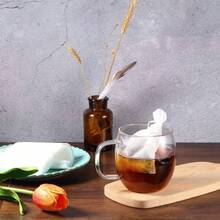 200 filtros de caf sin ensuciar, filtro de caf, bolsas de filtro de t desechables de malla con cordn para concentrado, cafetera, caf fro, t de hojas sueltas - inicial - Ver 6