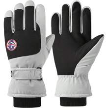 Guantes para Fro Hombre y Mujer, Guantes Termicos, Guantes Impermeables para Nieve, Funcin de Pantalla Tctil, Antideslizante, Adecuado para Esquiar, Escalar Montaas, Cmping, Motocicletas. - M + Gris - Ver 2