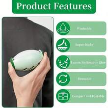 1pc Reusable Lint Roller Brush: Strong Adhesion Portable Pet Hair Remover For Clothes, Furniture & Home Use – Efficiently Cleans Lint, Dust, Hair On Garments/Couches - 綠色 - 查看 7
