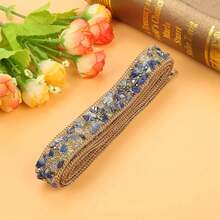 Cinta de Diamantes de Imitación 1m, Adhesiva para Zapatos, Ropa y Decoración Incluye Cuentas y Cadena, Perfecta para Fiestas y Bodas - 1 - Ver 9