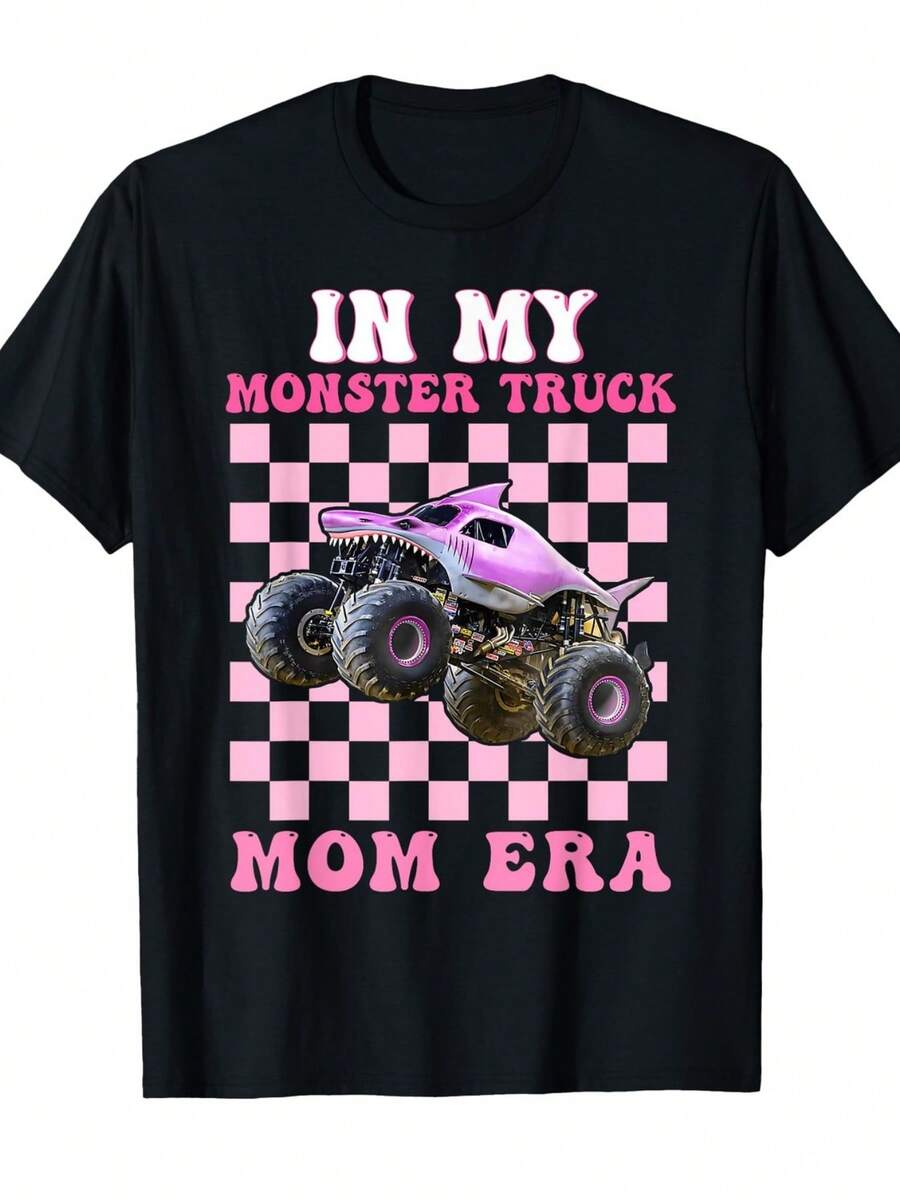 In My Monster Truck Mom Era Monster Truck Are My Jam T-Shirt - màu đen - Xem 1