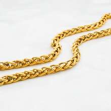 18K Gold Plated Stainless Steel Vintage Hiphop Street Style Pendant Necklace, Creative OT Clasp Choker Necklace Suitable For Daily Wear Or Party Events - Gold - View 6