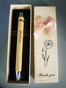 1 Set Customized Wedding Thank You Metal Pen Gift, 12 Months Floral Meaning, Luxury Ballpoint Pen Set. Holiday Gift, Gift Box, Creative Couple Gift, Multifunctional, Decorative, Reusable, Modern, Colorful, Cute, Retro, Cartoon Style, For Employees, Clients, Students, Children, Suitable For Weddings/Business/Work/Office, Suitable For Weddings, Holidays, School, Back To School, School Supplies,Christmas Gift Supplies - Multicolor - View 11