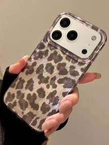 Ốp lưng điện thoại sang trọng họa tiết da báo đính sequin, tương thích với iPhone 17 Pro Max, 17 Pro, 17, 16 Pro Max, 16 Pro, 16, 15 Pro Max, 15 Pro Max, 15 Pro, 15 Pro Max, 14 Pro, 13 Pro Max, 13 Pro, 12 Pro Max, 12 Pro, 11, ốp lưng chống sốc phong cách mùa thu cổ điển - Họa tiết da báo màu xám - Xem 4