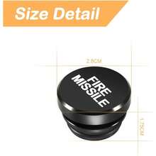 Plug For Car Cigarette Lighter, Aluminum Button Decorations Plug Cover, Car Interior Accessories Fit Most Automotive Vehicles Boats With Standard 12 Volt Power Source (Red/Eject) - 黑色/火焰 - 查看 5
