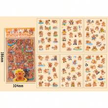 6pcs Happy Capybara Journal Stickers, Cartoon Journal DIY Material - DIY Craft Decoration, Suitable For Phones And Accessories, Fun Design Self-Adhesive Stickers, Easy To Use, Durable Stickers, Small Tool Accessories, Decorations Suitable For Scrapbooks, Journals, Planners, Phone And Tablet Decorations, Easy-To-Tear And Easy-To-Stick Stickers, Ideal For Decorating Various Items, Sticker, Seal, Sticker Book, Squeeze - Multicolor - View 11