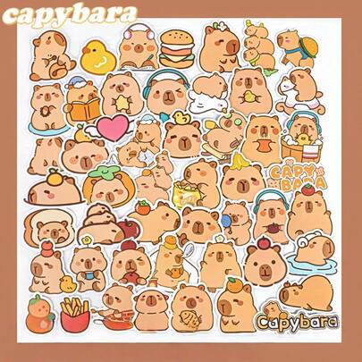 创意风景贴纸套装，微缩场景系列，卡通剪贴簿贴纸，儿童益智玩具，拼贴材料，即撕即贴贴纸，卡通贴纸，适用于DIY手账、水瓶等，可爱时尚