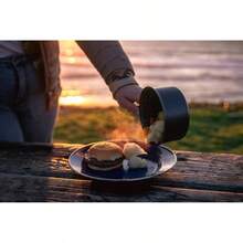 - Plato de cena esmaltado - S. S. Borde - 10 pulgadas - Esmalte de uñas azul - Ver 5