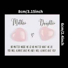 Mother-Daughter Pocket Hug Card, Heart-Shaped Acrylic Long Distance Connection Gift With Embrace Card Kit For Birthday & Mother's Day / Premium Keepsake, Special Occasion Gift, Sentimental Present, Heartshaped Design, Elegant Keepsake, Premium Material, Keepsake Item, Sentimental Shoppers, Mothers Gift - Multicolor - View 4