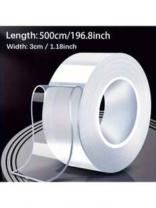 Reusable Transparent Double-Sided Nano Tape, Strong Adhesive Waterproof, Suitable For Cleaning Kitchen & Bathroom Items - Multicolor - View 3