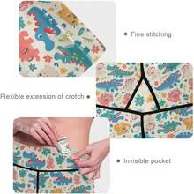 - Leggings de compresin para mujer, diseo de cocodrilo, diseo de cocodrilo, con control de abdomen, suaves - G - Ver 5