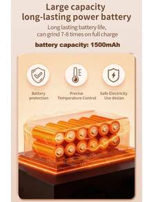 Mini Portable Coffee Maker With Built-In Grinder, 2-In-1 Pour Over Coffee Cup And Handheld American Coffee Pot, Suitable For Travel, Camping And Home Use, 1500mAh Battery Capacity - Black - View 10