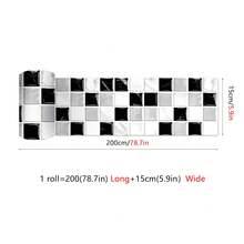 1 Roll Of 2-Meter-Long Self-Adhesive Waterproof PVC Wallpaper, Multi-Color Mosaic Squares For Free Cutting And Home Decoration. Ideal For Kitchen Applications And Interior Beautification In Living Rooms, Kitchens, Bedrooms, Bathrooms, Staircases, Accent Walls, Floors, Walls, And Holiday Backdrops - Multicolor - View 16