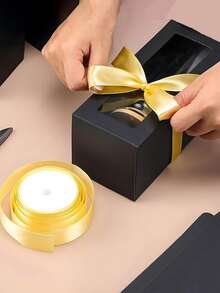 10 Pieces, Bow Gift Box, With A Roll Of Ribbon, Rectangular Window Display Packaging Box, For Festival Gifts, Gift Box With Window. - Multicolor - View 6