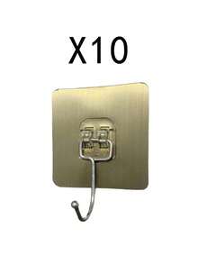 1~20个装大号重型壁钩，自粘式多用途挂钩，可挂外套、帽子、毛巾、钥匙等杂物，防水衣架，适用于浴室、卫生间、厨房、家居玄关、衣柜、车库、杂物间、办公室、宿舍等场所，方便收纳整理。强力粘贴，安装牢固，不留痕迹，节省空间，易撕易用，可重复使用，可移除，简约装饰挂钩，家居收纳好物，节日聚会、感恩节、圣诞节派对等场合的理想之选。 - 拉絲灰 - 查看 11